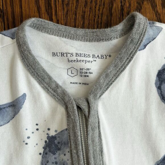 Burt's Bees Sleep Sack Large Celestial Moon Print 12-18 mo Beekeeper Organic - Picture 4 of 7